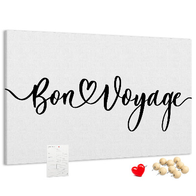 Tableau de liège Une inscription élégante pour dire adieu aux voyageurs