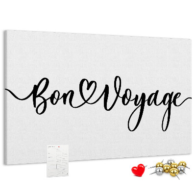 Tableau de liège Une inscription élégante pour dire adieu aux voyageurs