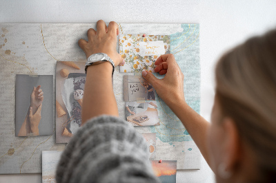 Tableau affichage liège Paysage abstrait aux teintes pastel