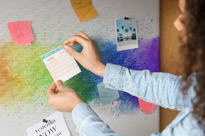 Tableau affichage liège Des éclairs colorés dans un arc-en-ciel de couleurs.