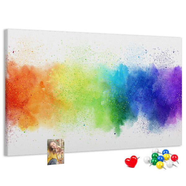 Tableau affichage liège Des éclairs colorés dans un arc-en-ciel de couleurs.
