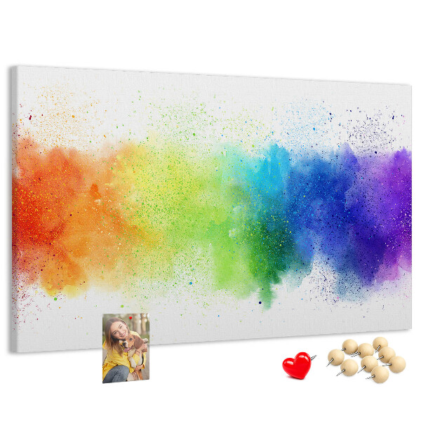 Tableau affichage liège Des éclairs colorés dans un arc-en-ciel de couleurs.