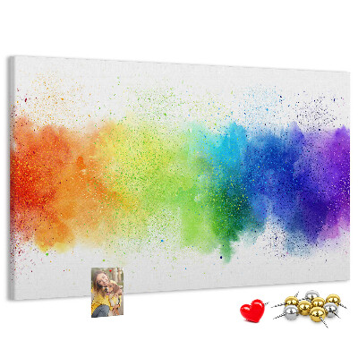 Tableau affichage liège Des éclairs colorés dans un arc-en-ciel de couleurs.