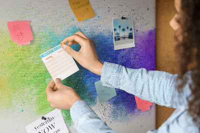 Tableau affichage liège Des éclairs colorés dans un arc-en-ciel de couleurs.
