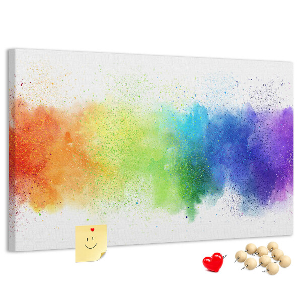 Tableau affichage liège Des éclairs colorés dans un arc-en-ciel de couleurs.