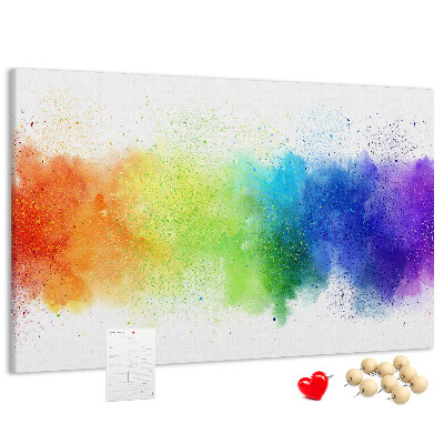 Tableau affichage liège Des éclairs colorés dans un arc-en-ciel de couleurs.