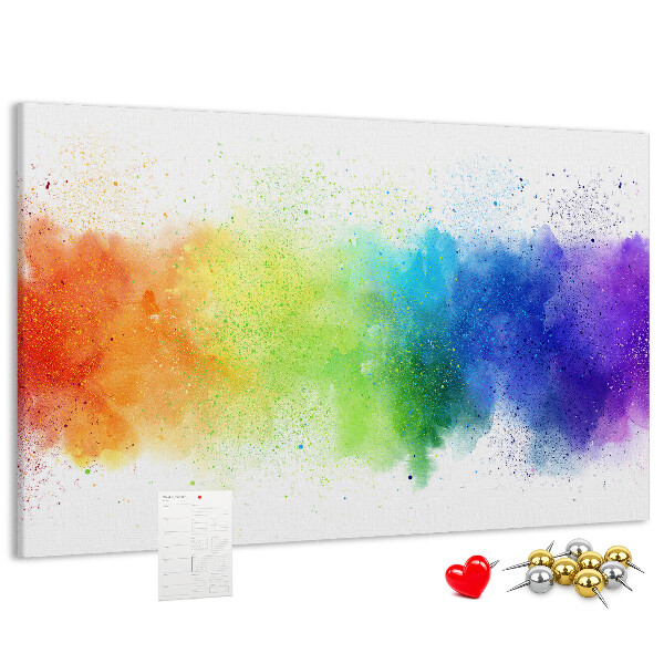 Tableau affichage liège Des éclairs colorés dans un arc-en-ciel de couleurs.