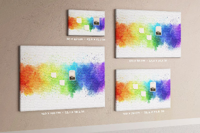 Tableau affichage liège Des éclairs colorés dans un arc-en-ciel de couleurs.
