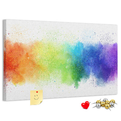Tableau affichage liège Des éclairs colorés dans un arc-en-ciel de couleurs.