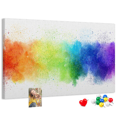Tableau affichage liège Des éclairs colorés dans un arc-en-ciel de couleurs.