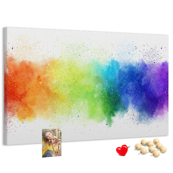 Tableau affichage liège Des éclairs colorés dans un arc-en-ciel de couleurs.