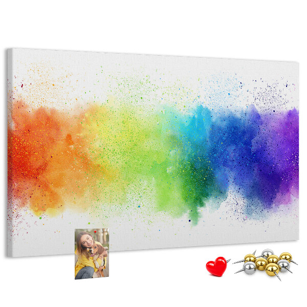 Tableau affichage liège Des éclairs colorés dans un arc-en-ciel de couleurs.