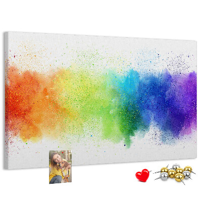 Tableau affichage liège Des éclairs colorés dans un arc-en-ciel de couleurs.