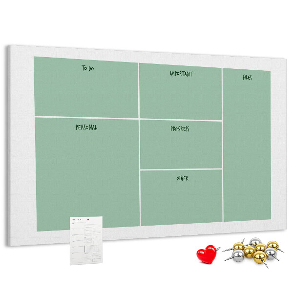 Tableau de liège Organiser les tâches sous forme de tableau