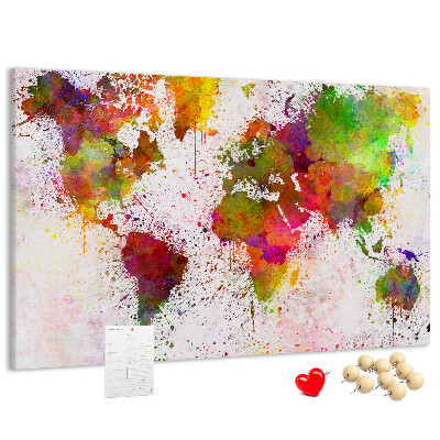 Tableau de liège Un monde coloré en éclaboussures de peinture