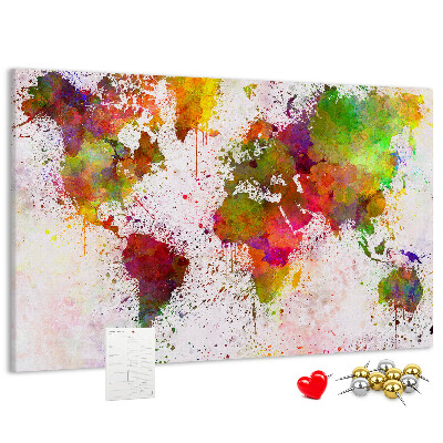 Tableau de liège Un monde coloré en éclaboussures de peinture