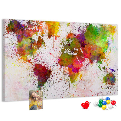 Tableau de liège Un monde coloré en éclaboussures de peinture