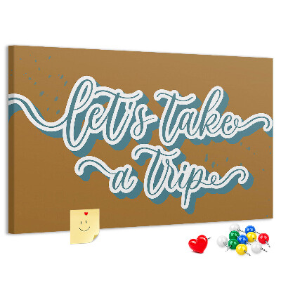 Tableau affichage liège Voyageons ensemble vers des lieux inconnus