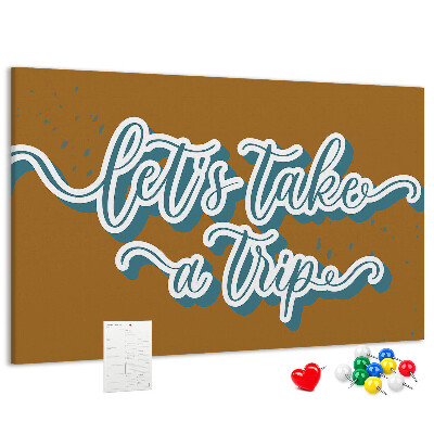 Tableau affichage liège Voyageons ensemble vers des lieux inconnus