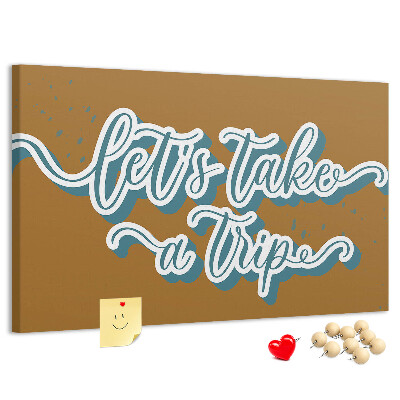 Tableau affichage liège Voyageons ensemble vers des lieux inconnus