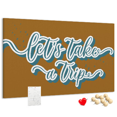 Tableau affichage liège Voyageons ensemble vers des lieux inconnus