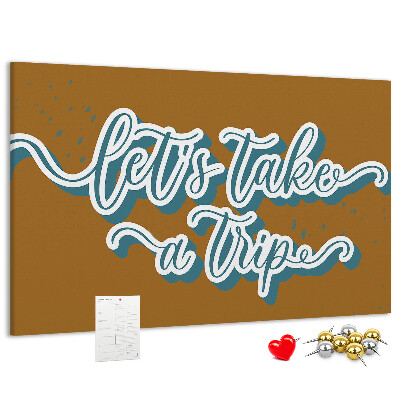 Tableau affichage liège Voyageons ensemble vers des lieux inconnus