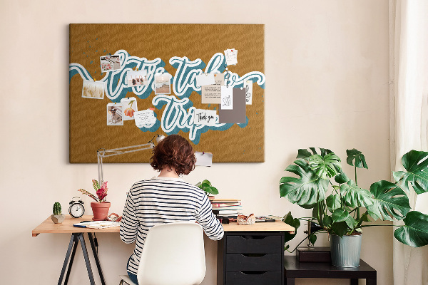 Tableau affichage liège Voyageons ensemble vers des lieux inconnus