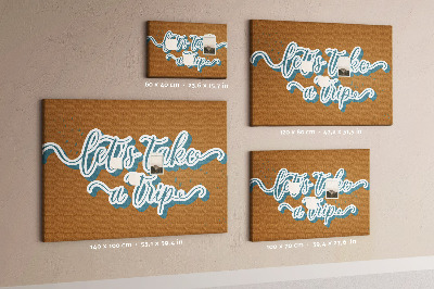 Tableau affichage liège Voyageons ensemble vers des lieux inconnus