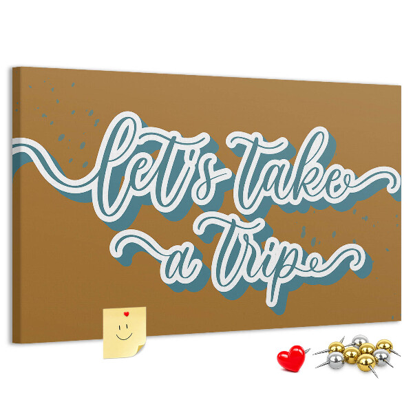 Tableau affichage liège Voyageons ensemble vers des lieux inconnus