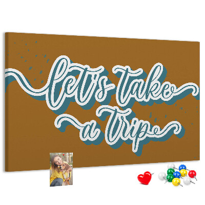 Tableau affichage liège Voyageons ensemble vers des lieux inconnus