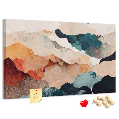 Tableau affichage liège Nuages abstraits aux couleurs atténuées