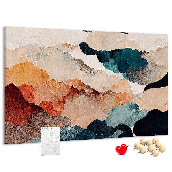 Tableau affichage liège Nuages abstraits aux couleurs atténuées