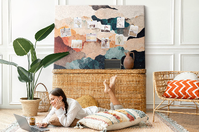 Tableau affichage liège Nuages abstraits aux couleurs atténuées