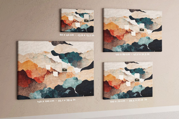 Tableau affichage liège Nuages abstraits aux couleurs atténuées