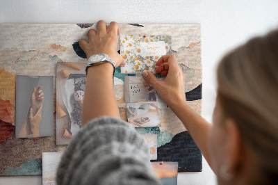 Tableau affichage liège Nuages abstraits aux couleurs atténuées