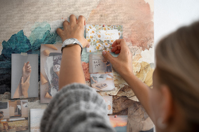 Tableau en liège Éclaboussures abstraites de formes colorées et ondulées