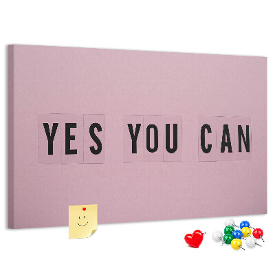 Tableau affichage liège Thème de la pensée positive et de la motivation.