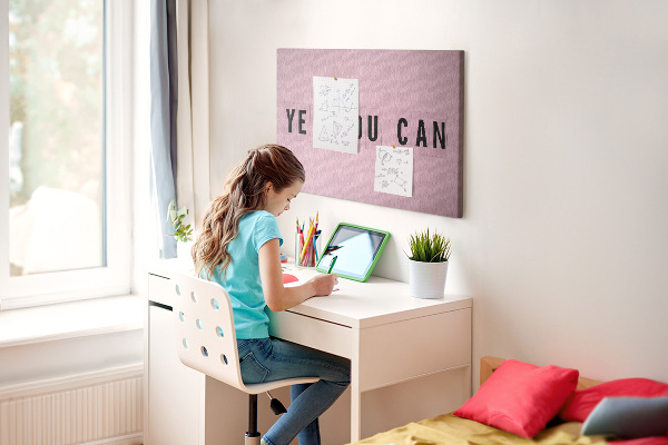 Tableau affichage liège Thème de la pensée positive et de la motivation.