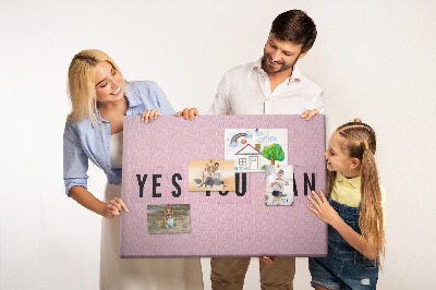 Tableau affichage liège Thème de la pensée positive et de la motivation.