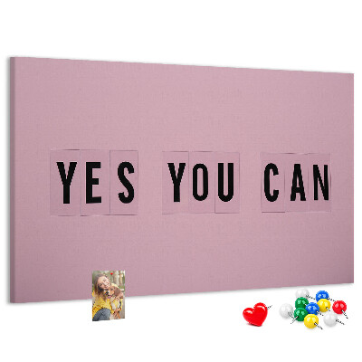 Tableau affichage liège Thème de la pensée positive et de la motivation.