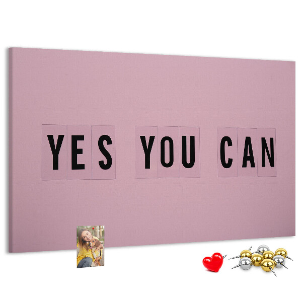 Tableau affichage liège Thème de la pensée positive et de la motivation.