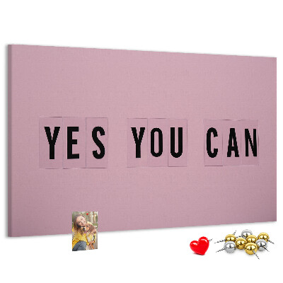 Tableau affichage liège Thème de la pensée positive et de la motivation.