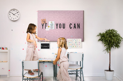 Tableau affichage liège Thème de la pensée positive et de la motivation.