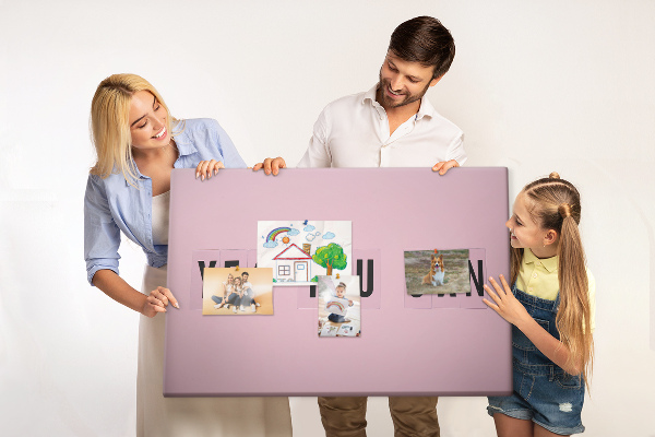 Tableau affichage liège Thème de la pensée positive et de la motivation.