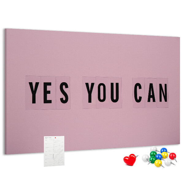 Tableau affichage liège Thème de la pensée positive et de la motivation.