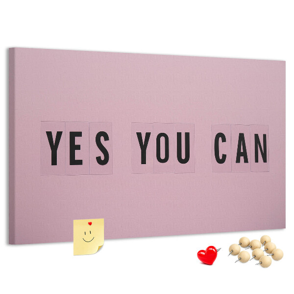Tableau affichage liège Thème de la pensée positive et de la motivation.