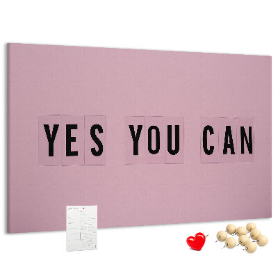 Tableau affichage liège Thème de la pensée positive et de la motivation.
