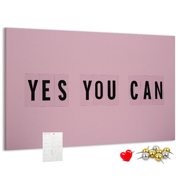 Tableau affichage liège Thème de la pensée positive et de la motivation.