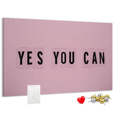 Tableau affichage liège Thème de la pensée positive et de la motivation.
