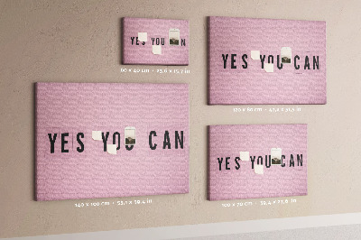 Tableau affichage liège Thème de la pensée positive et de la motivation.